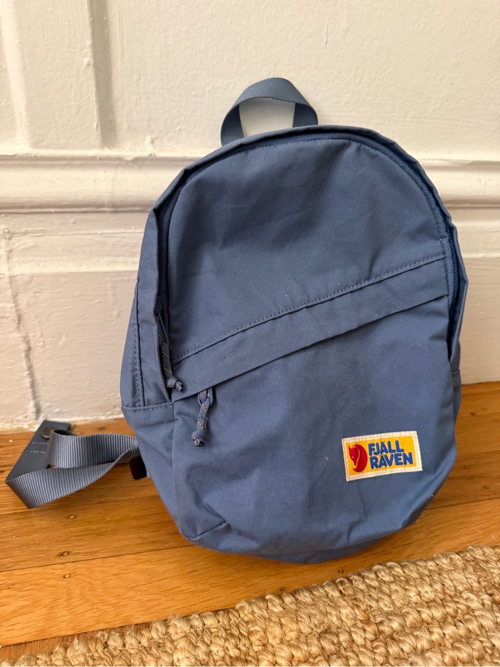 Fjallraven Small Blue Backpack with Logo Patch